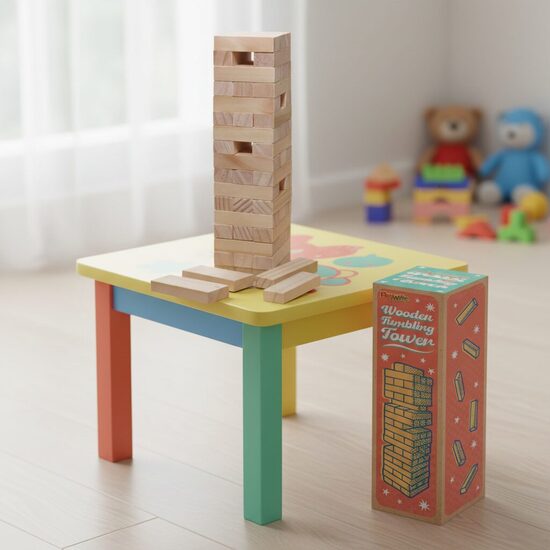 Wooden Tumbling Tower Game